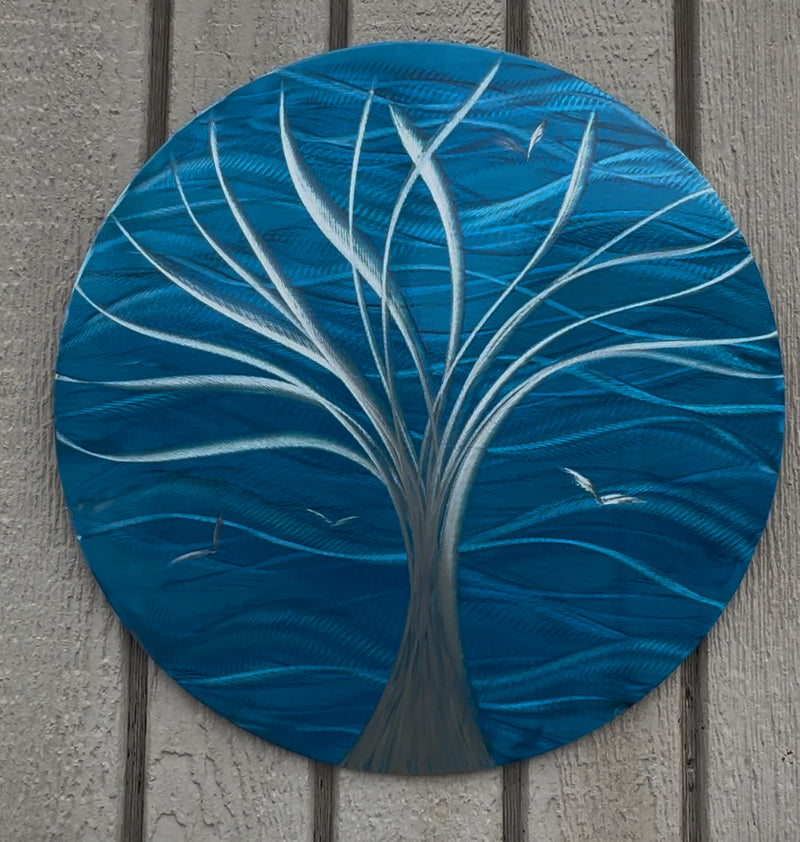 One of a Kind Round Tree- Blue