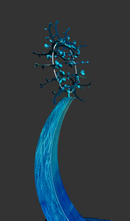 The Blue Wave Kinetic Wind Sculpture