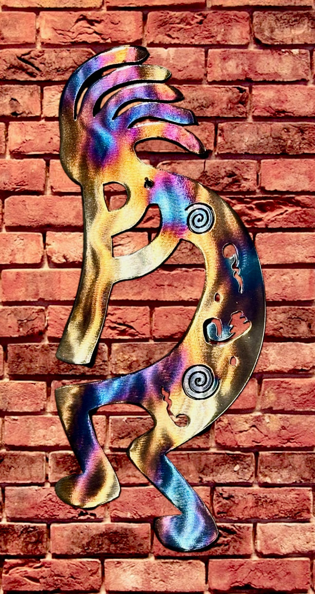 Kokopelli Metal Wall Art Heat Treated