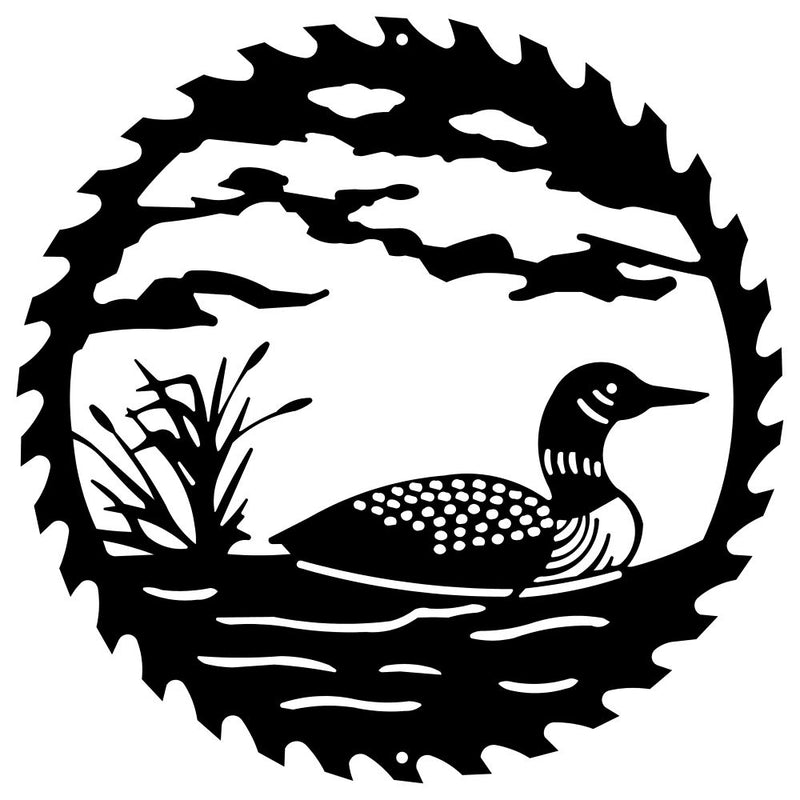 Loon Sawblade Metal Wall Art